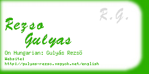 rezso gulyas business card
